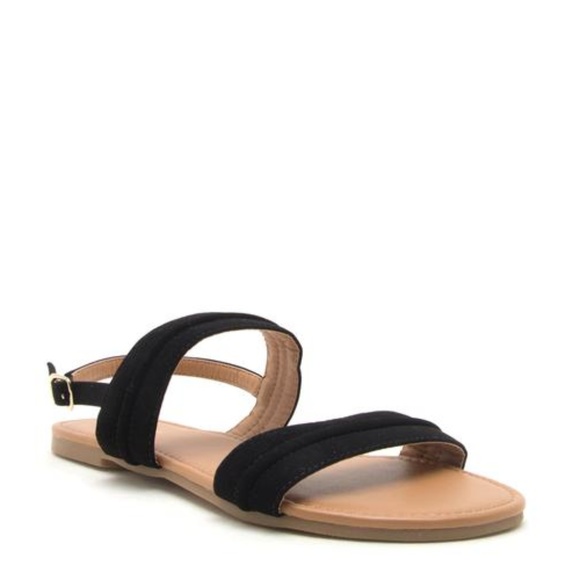 Shoes - Black Nubuck Sandals